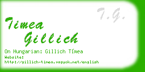 timea gillich business card